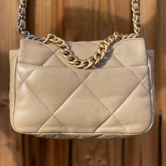 SOLD Chanel 19 Dark Beige Lambskin Small Flap Bag - Picture 3 of 13